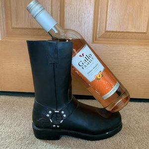 Harley-Davidson® Riding Boot Wine Bottle Holder, Bar & Shield Logo